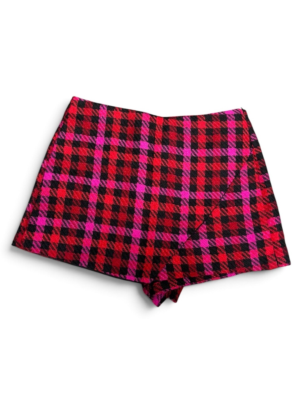 Tweed Checkered Mini Skort